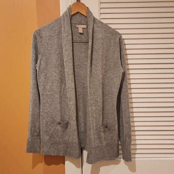 Banana Republic Women's Gray Open Cardigan w/ Pockets Size M - Picture 1 of 7